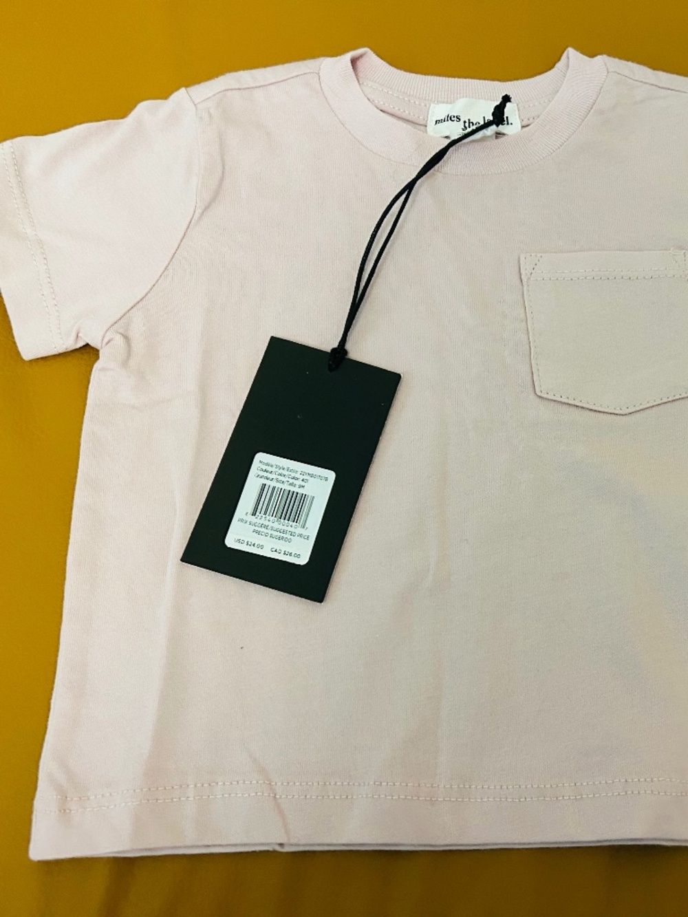 Miles the Label Baby Pink Tee - size 9 months